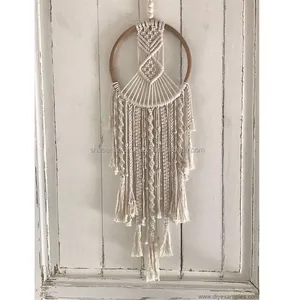 100% Katoen Macrame Muur Opknoping Ronde Macrame Dream Catcher