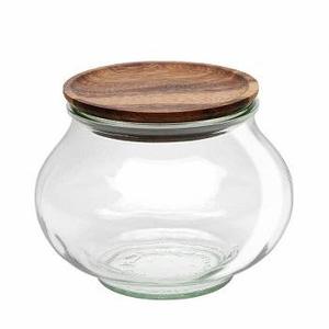 Bougies en verre transparent, pot de cire en verre PREMIUM avec bois - Product Image 5