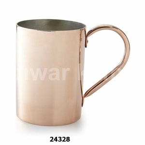 Taza de agua de metal de cobre antiguo con revestimiento de cobre - Product Image 1