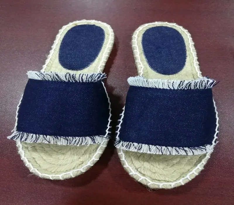 Mocassini espadrillas da donna IN DENIM con mocassini IN colori e disegni personalizzati a basso costo dal fornitore indiano