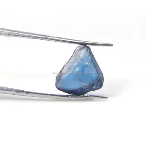 London Blue Topaz 11x11mm Free form Rough 5.7 Cts Gemstone Loose Making For Jewelry IG11044