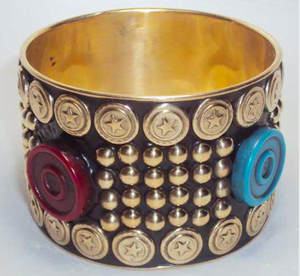 Vente en gros de bracelets en laiton avec chiffres en forme de fleur en acier inoxydable de style bohème vintage, perles et diamants - Product Image 5