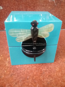 Eco-Friendly Turquoise Lacquer Jewelry Box Vietnam's Traditional Handcrafted <b>Lacquerware</b> - Product Image 5