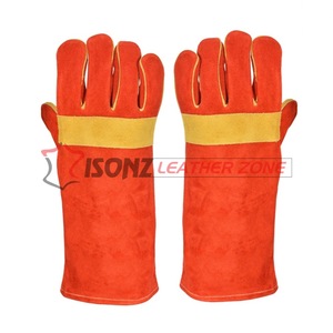 Guantes de trabajo de invierno antideslizantes anticortes impermeables hechos a medida, para soldadura TIG guantes de seguridad, protección para horno y barbacoa, cuero dividido de vaca - Product Image 5