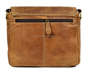 Handmade Full Grain Genuine Leather Crossbody Messenger <b>Bags</b> Unisex <b>Shoulder</b> Travel And Tablet <b>Bags</b> With Front Flap Business <b>Bag</b> - Product Image 5