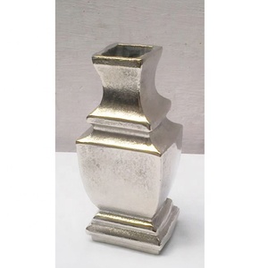 Industrie Tendance Métal Décoration De Mariage Vente En Gros Fleur Vase Maison Hôtel Décoration Nickel Fini À La Main avec Logo Personnalisé - Product Image 1
