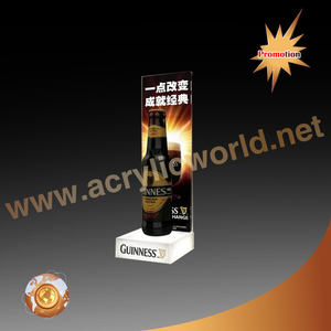 นำขวดไวน์โฆษณาแสดงคริลิคที่มีโลโก้ไวน์ชั้นวางจอแสดงผล - Product Image 2