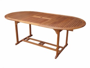 Table basse ovale en bois d'acacia Offre Spéciale bas meubles de salle à manger intérieurs/extérieurs fabriqués au Vietnam - Product Image 2