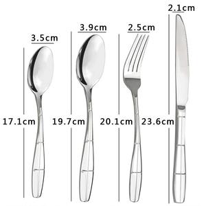 Stainless Steel Cutlery <b>Set</b> for Restaurant Cheap Silver <b>Flatware</b> <b>Set</b> Spoons Forks and Knife Antique Metal with Nickel Finished - Product Image 2