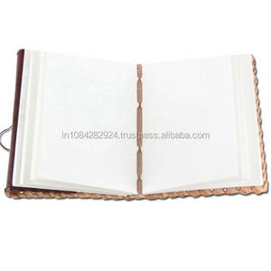 Agenda encuadernada de cuero grande Vintage rústico con logotipo personalizado, diario, cuaderno de escritura, hilo de tapa dura, encuadernación de costura, regalo de viaje - Product Image 2