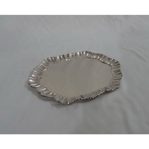 Placas decorativas de aluminio niquelado para servir, placas decorativas modernas de lujo de estilo único de fundición de aluminio - Product Image 3