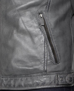 เสื้อแจ็กเก็ตมอเตอร์ไซค์หนังแกะ,เสื้อโค้ทหนังแท้แบบสั่งตัด - Product Image 1