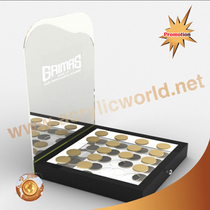 Soporte de exhibición para cosméticos, expositor de esmalte de uñas acrílico de plástico transparente cuadrado - Product Image 3