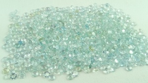 50 Uds. De cabujones redondos de piedras preciosas de Aguamarina Natural, cuentas de piedra de nacimiento de marzo para la fabricación de joyas, pulsera, collar, pendiente - Product Image 6