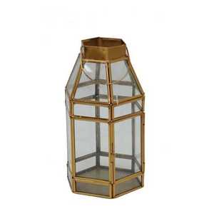 Lanterne de bougie en filigrane avec verre, décoration de noël pour la maison - Product Image 5