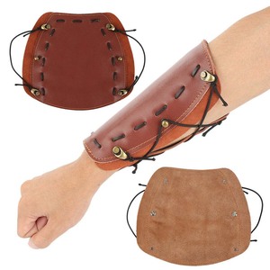 Cow Leather Archery Arm Guard Recurve String Lace up <strong>Long</strong> <strong>Bow</strong> Shooting Protector