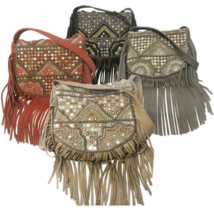 Accessoires de mode pour femmes, sac à bandoulière brodé, Antique, véritable latte - Product Image 1