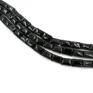 Cuentas rectangulares de alta calidad, cuentas de turmalina negra, collar de cristal para mujer, joyería cuadrada, cuentas de piedras preciosas, proveedor de fabricación de joyas - Product Image 3