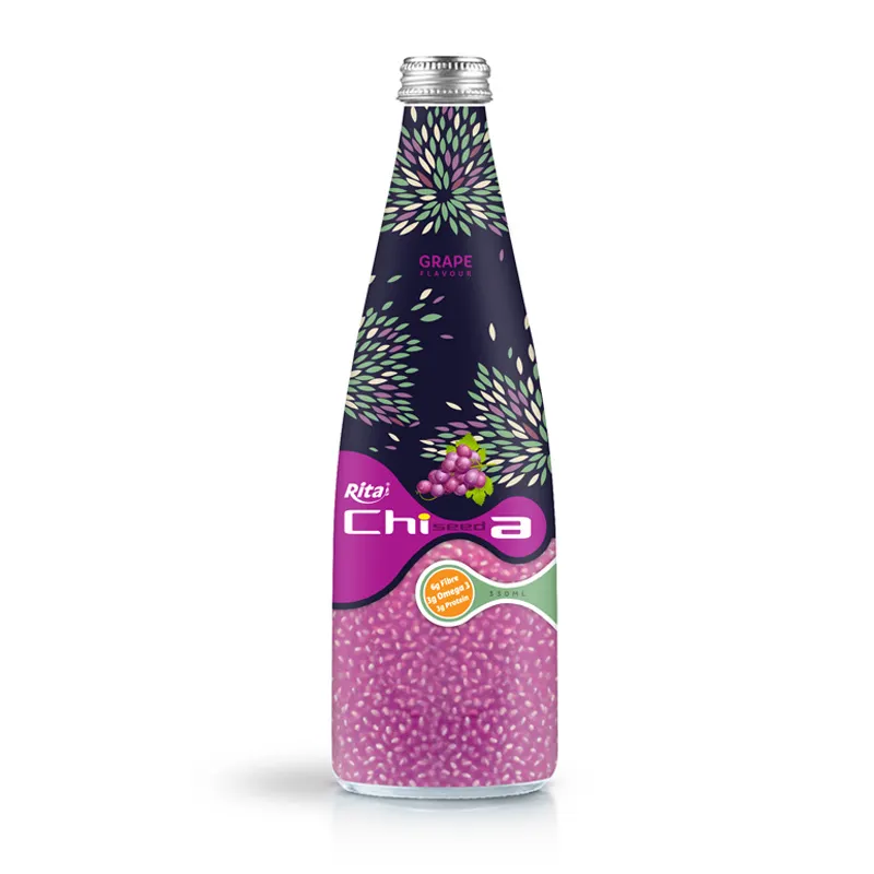 Thailand Soft Drink 330ml Glass Bottle Apple Flavor Chia Seed Drink Packaging Feature Brand Origin Vietnam