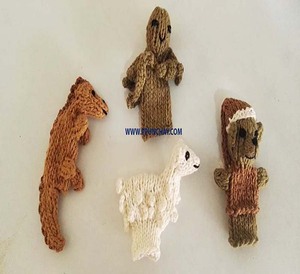 Marioneta de dedo de punto de algodón orgánico hecha a mano Punchay Perú diseño suave peluche juguetes con diferentes pesos - Product Image 1