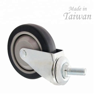 Roulettes pivotantes CCE Caster Taiwan 4 pouces avec tige pivotante en TPR - Product Image 5
