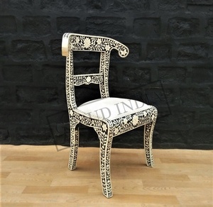 Silla de comedor portátil moderna con incrustaciones de hueso - Product Image 1