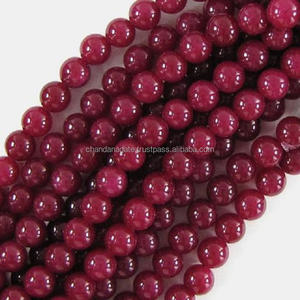 Perles de pierre précieuse rouge rubis, pierres 100% naturelles, vente en gros - Product Image 1