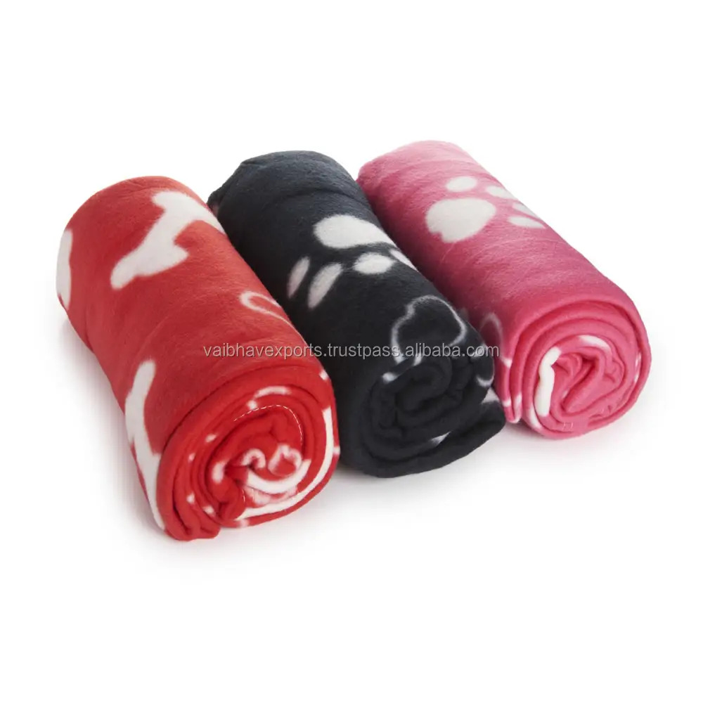 Printed Fleece Blanket Wholesaler Factory in India Custom Made Polar Printed Fleece Blankets with high Quality Material used