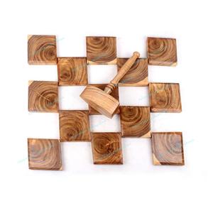 Regalia masónica de madera de acacia, martillo con grabado - Product Image 3