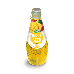 Etiqueta privada 290ml Botella de vidrio Semilla de albahaca con bebida de jugo de fruta - Product Image 5