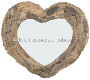 กระจกโบราณลายไม้ลอยน้ำสไตล์บาหลีสำหรับตกแต่ง - Product Image 5