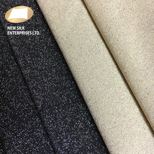 Tela para vestido lurex dorada y plateada, 92% nailon, 8% spandex - Product Image 1