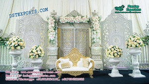 การตกแต่งเวทีการแต่งงานที่น่าสนใจการตกแต่งเวทีแต่งงานที่ยิ่งใหญ่การตกแต่งการออกแบบล่าสุดขั้นตอนการแต่งงานที่ได้รับการออกแบบ - Product Image 2