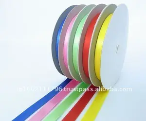 ริบบิ้นผ้าซาตินโพลีเอสเตอร์100% ดีไซน์ดอกไม้เทียมสองหน้ามาตรฐาน Oeko-Tex 100สีทอความกว้าง4-50มม. มีให้เลือก - Product Image 1