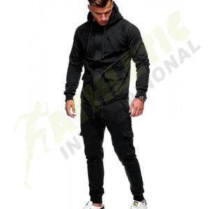 Venta al por mayor Delgado fitness deportes algodón polar chándal con diseño de logotipo personalizado de alta calidad precio barato invierno casual chándales - Product Image 2