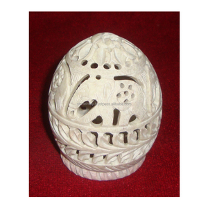 ที่ใส่เทียนทีไลท์ทำจากหินสบู่แกะสลักด้วยมือ - Product Image 1