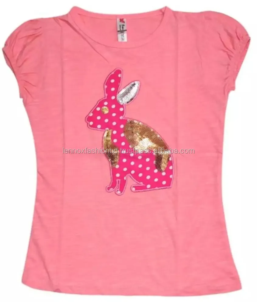 Baby kleidung Großhandel Mädchen Kurzarm T-Shirt Kinder Sommer Kind bedruckte Kleidung made in Bangladesh