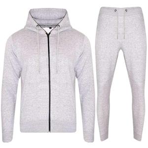 Survêtement en polaire zippé imprimé avec logo personnalisé pour hommes sweat-shirt à capuche d'hiver et pantalon de survêtement avec broderie - Product Image 1