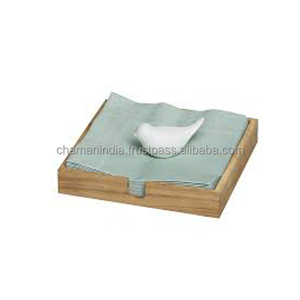 Rustic Kitchen Wooden Napkin Holder with Bird - Product Image 1