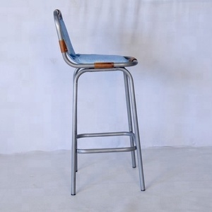 Industrieller Barhocker aus <span class=keywords><strong>Denim</strong></span>-Stoff im antiken Stil für Küchen-und Restaurant möbel