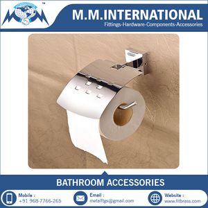 Porte-rouleau de papier toilette mural en laiton antique avec un design élégant écologique et facile à nettoyer pour une utilisation dans la salle de bain à domicile - Product Image 4