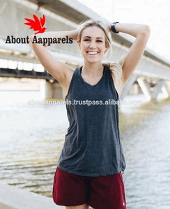 Fabrication en vrac de vêtements de sport personnalisés pour dames débardeurs femmes Gym Fitness, cravate arrière à la mode débardeur respirant personnalisé - Product Image 3