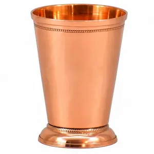 Tazza Julep alla menta in rame massiccio lucidato a specchio Design classico tazza Moscow Mule fatta a mano di alta qualità da Axiom Home Accents