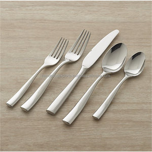 Ensemble de couverts vintage et moderne, 6 pièces, couleur argent, coutellerie de luxe, cuillères à dîner, couteau fourchette, ensemble de couverts en acier inoxydable de qualité supérieure - Product Image 1