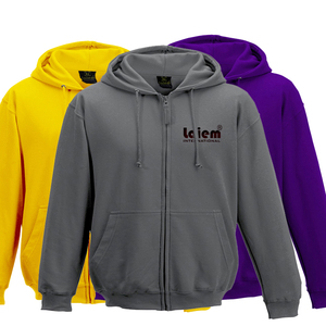 Meilleure qualité hommes fermeture éclair sweats à capuche nouveauté crocheté Polyester/coton sweats solide motif uni teint tissage hiver - Product Image 2