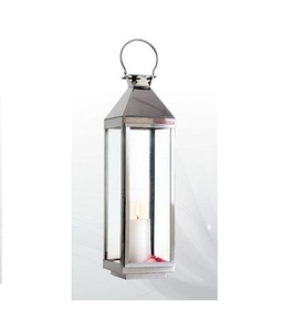 Lanterne en verre et métal argenté fabriqué à partir d'aluminium et de verre de haute qualité pour la décoration de la maison, de bureau et de mariage - Product Image 5
