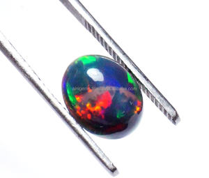 อัญมณีโอปอลสีดำประกายแวววาวอัญมณีสีรุ้งแวววาวแวววาวแวววาวแวววาวสีดำเอธิโอเปียนโอปอล Cabochon - Product Image 4