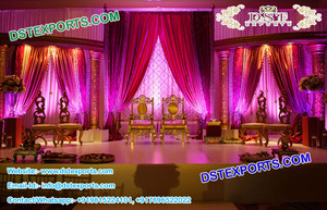 Décoration de scène de mariage majestueuse avec des papillons, dernière conception de scène de mariage, décoration de scène de mariage royale - Product Image 2