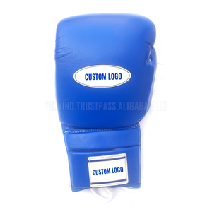 Guantes de boxeo de cuero genuino, manoplas de entrenamiento con gancho y bucle - Product Image 6