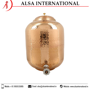 ที่มีคุณภาพที่ดีที่สุด5ลิตรตอกหนักทองแดงหม้อภาชนะบรรจุน้ำในราคาที่ต่ำ - Product Image 2